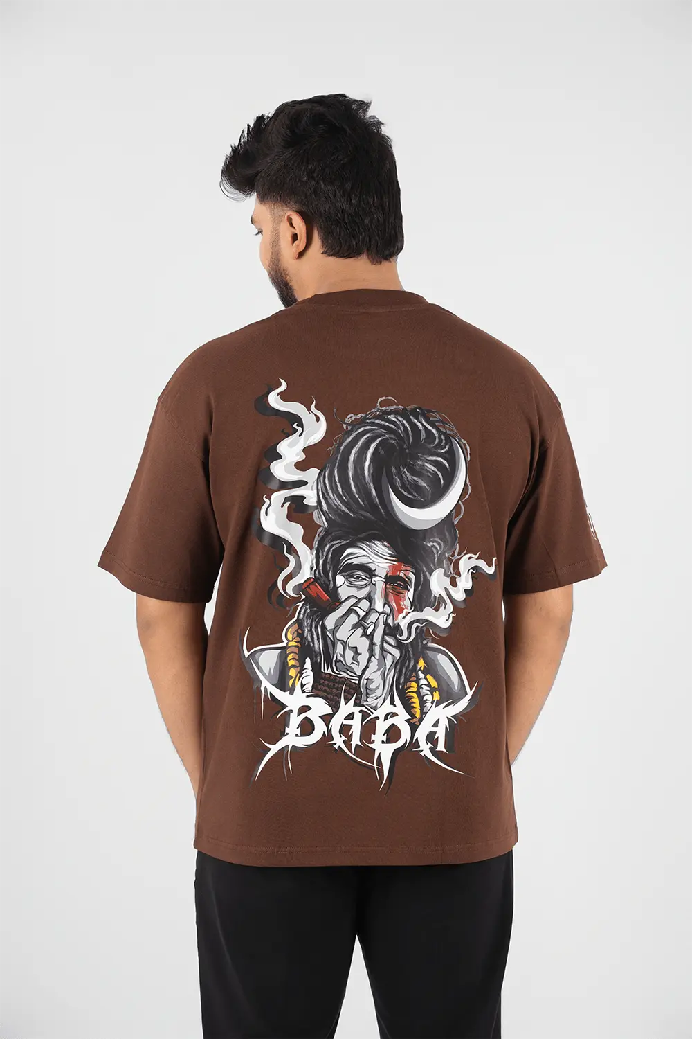 Aghori Baba Skull Premium Oversized Chocolate Brown (Unisex)