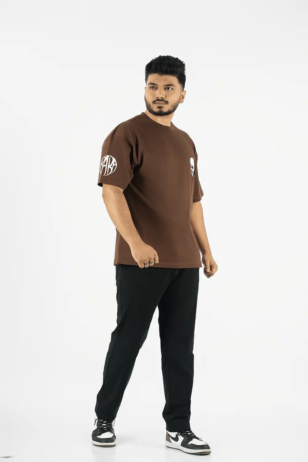 Aghori Baba Skull Premium Oversized Chocolate Brown (Unisex)